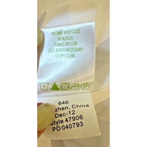 Lilly Pulitzer Size 8 White Eyelet Seersucker Dress Embroidered Pockets Cotton - Picture 10 of 11